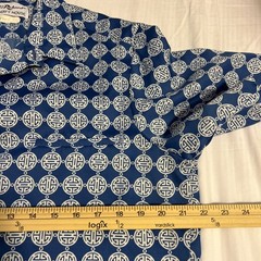 Vintage Tori Richard Hawaiian Shirt Medium Liberty House Blue Asian Theme Circle