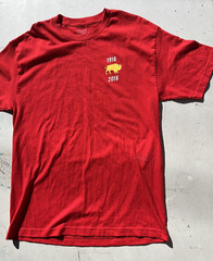 Men’s Pendleton T-Shirt Red Solid M Logo Iconic Outdoor PNW Classic Dad PAINT