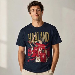 Erling Haaland Norway Soccer Striker Graphic Football Fan Tee Shirt Gift