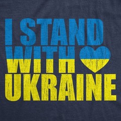 Mens Funny T Shirts I Stand With Ukraine Awesome Ukrainian Support Graphic