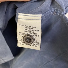 Quick Silver Edition Button Up Shirt Men’s Large Blue Rayon Blend Solid