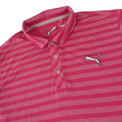 PUMA Cobra Tour Performance Stretch Striped Golf Polo Shirt Men’s Medium