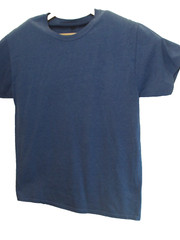 Hanes Men’s Premium Blue Short Sleeve Size Large Cotton/Poly Crew Neck T-Shirt