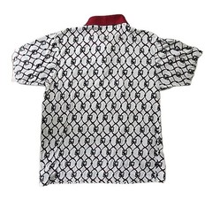 Jantzen Classics Performance Men’s Large Polo Shirt Wine on White Golf Ball AOP