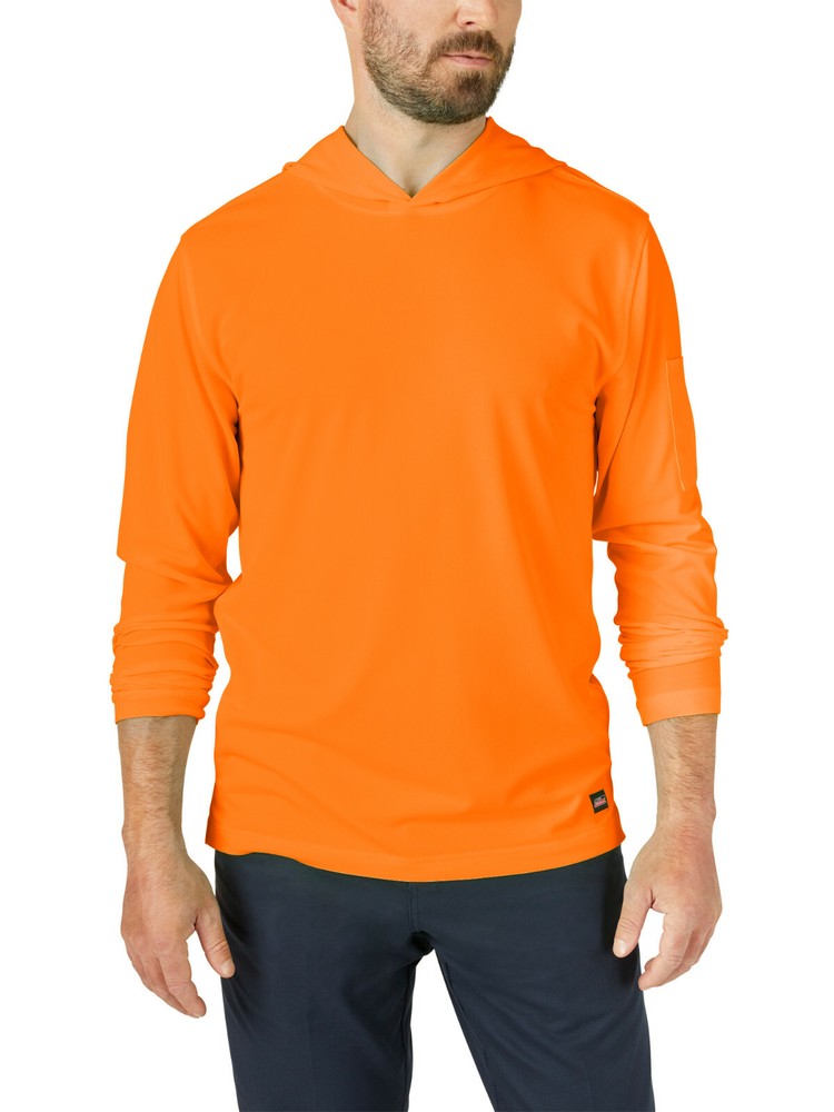 Genuine Dickies Work Solutions Hooded Long Sleeve Performance Sun Shirt SMALL