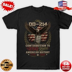 My DD-214 Veteran America 250th Anniversary 1776 2026 T-Shirt S-5XL