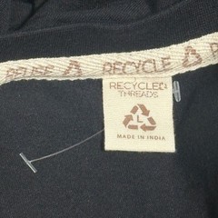 Recycled Threads Lowkey Black Graphic Streetwear T-shirt NWT