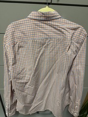 Rye By Hawker Rye Slim Gingham Button Down Shirt Men’s Large Long Sleeve Orange