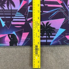 Lofty Llama Miami Slice Performance Polo Shirt Men’s 2XL Retro Vaporwave Golf
