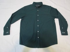 Roundtree & Yorke Green Button Front One Pocket Dress Shirt, Size Medium, MINT