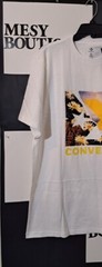Converse Logo Box Graphic Classique Standard T-shirt Cotton Mens Size XL White