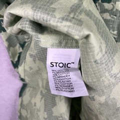 Stoic Camouflage Short Sleeve Button Down Shirt Size M Green Outdoor Hiking $60