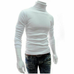 Men ​Pullover Sweater Roll Neck Comfy Jumper Tops Autumn Slim Shirt Outwear