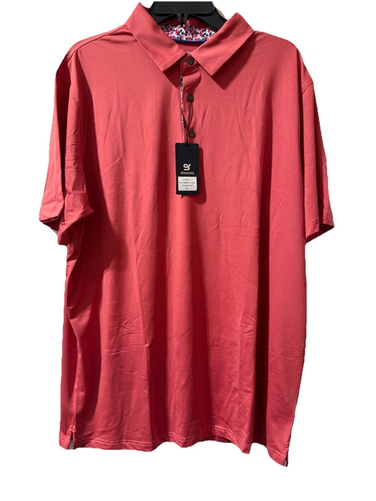 SLYCLEG MEN’S PERFORMANCE POLO-Cranberry L