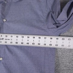 Armani Collezioni Shirt Mens 15 38 Blue Check Slim Fit Dress Long Sleeve Albania
