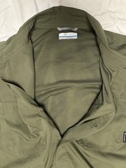 Columbia Men’s M Regular Solid Green Long Sleeve Button-Up Woven Pockets