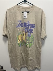 The Land Before Time Movie T-Shirt XL NEW W/ Tag Light Khaki Extra Large