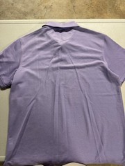 Izod Men’s Solid Purple Polyester Short Sleeve Polo Shirt Medium