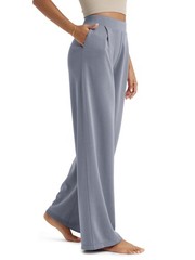 Modal Soft Wide Leg Pants for High Waist Casual Relaxed Pants with Pockets, 3…