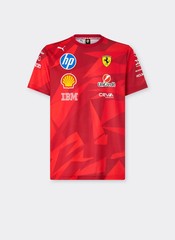 Scuderia Ferrari F1 2025 Men’s Team Special Edition Las Vegas T-Shirt Red