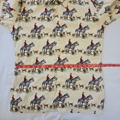 VTG 70s Gant AOP Equestrian Horse Hunting Print Long Sleeve Button Shirt Mens M