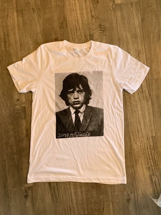 (Officially Licensed) Mick Jagger Rolling Stones MugShot T Shirt