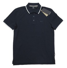 Hugo Boss Black Label Men’s Navy Parlay 145 Tipped Short Sleeve Polo Shirt