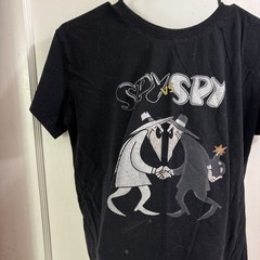 VTG Mad Magazine Spy Vs Spy Women’s Size L Tshirt Black