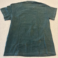 Official Nirvana Smiley Face Distressed Band Tee Shirt Green Size Small