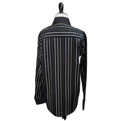 TM Exposure Men’s Medium Button Down Shirt Retro Look Striped NWT Western Shirt