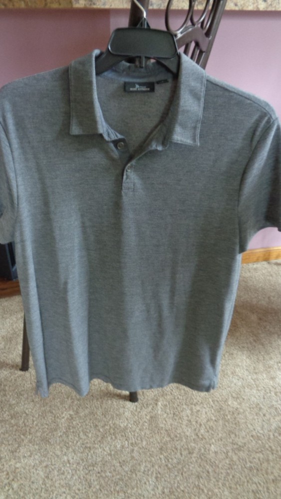 Marc Anthony Men’s Large – gray Heather Short-Sleeve Polo Shirt