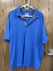 Under Armour Men’s Blue Polo Shirt Size 2XL – See Photos – Snags & Stains – Work