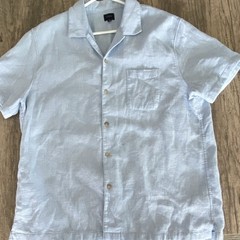 J.Crew Seersucker Camp Shirt Men’s XL 100% Cotton Short Sleeve Button Up