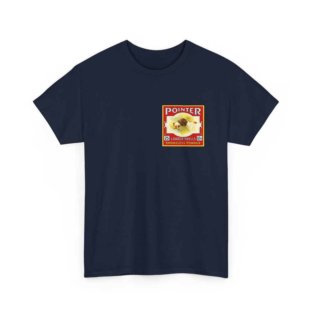 Pointer Loaded Shells Smokeless Powder Vintage Dog Quail Hunting Box Art T-Shirt