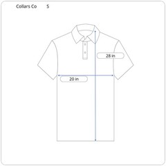 Collars & Co Mens Semi Spread Collar Polo Shirt Small Turbo GT Navy Office