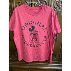 Disney Original Mouseketeer Mickey Mouse Red Heather Graphic T Unisex