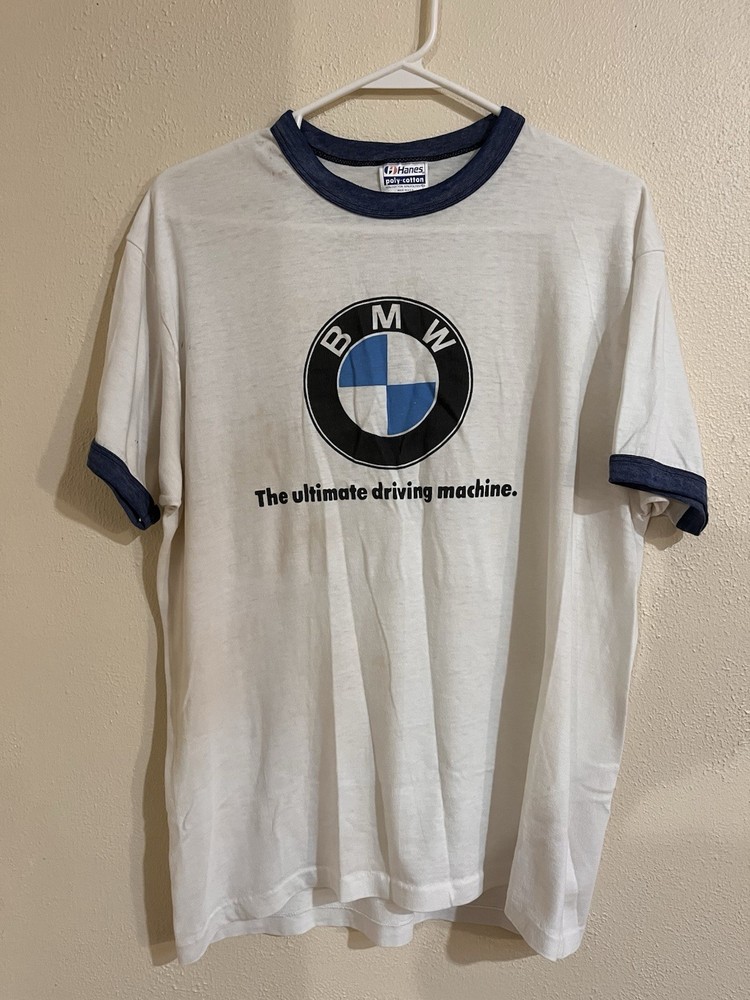 BMW The Ultimate Driving Machine Ringer T Shirt USA Single Stitch Hanes XL VTG