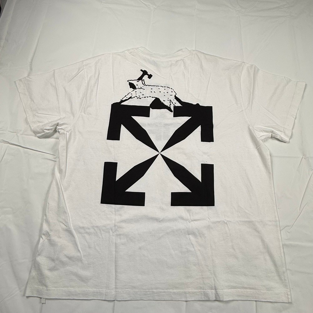 Off-White Bulldozer Globe Arrows Graphic T-Shirt White