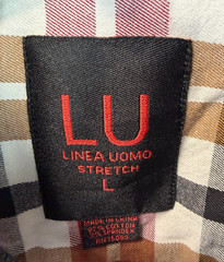 LU Linea Uomo Stretch Multicolor Button Up Long Sleeve Shirt Men’s Size L