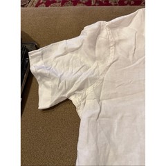 American Eagle Linen Cotton White Button Front Shirt Large Tall (TD)
