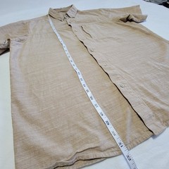 Hobbs Creek Camel Tan Button-Down Outdoor Shirt Man’s Size XL Short Sleeves
