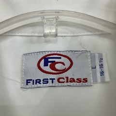 First Class Security Uniform Shirt Mens Large White Black Epaulet Pockets