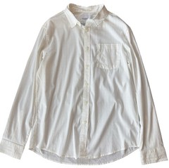 Goodfellow & Co Men’s Button-Down Shirt White Pinstripe Long Sleeve Size L