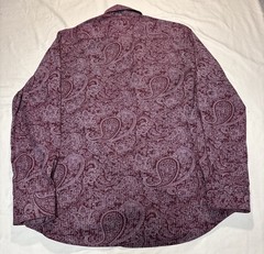 Express Design Studio Long-Sleeve Button Up Shirt L (16-16.5) Maroon