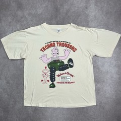 Vintage 1989 Wallace and Gromit Wrong Techno Trousers T-Shirt 90s Very Rare L/XL