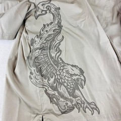 Harley-Davidson Button Down Shirt Mens 2XL Tan Eagle Graphic Zipper Pockets
