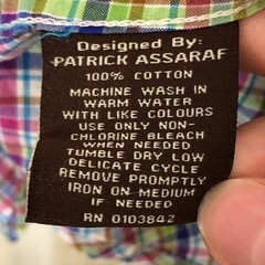 Toscano Designed by Patrick Assaraf Shirt Men’s size M Blue Violet Plaid