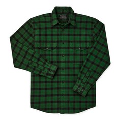 Filson Alaskan Guide Shirt Medium Bottle Black Green Check RARE Flannel NEW