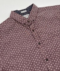 Vintage 7 Diamonds Well Sewn Men’s XXL Cotton Red Floral Short Sleeve Shirt