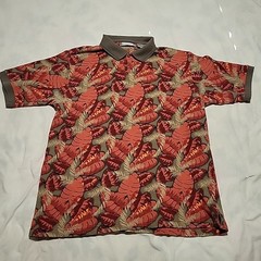 Mens Geoffrey Beene Vintage Boho style Polo Shirt L